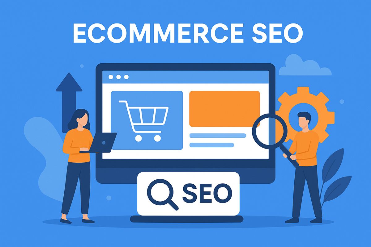 E-commerce SEO services - SEO experts optimizing online store with search analysis and ranking strategies