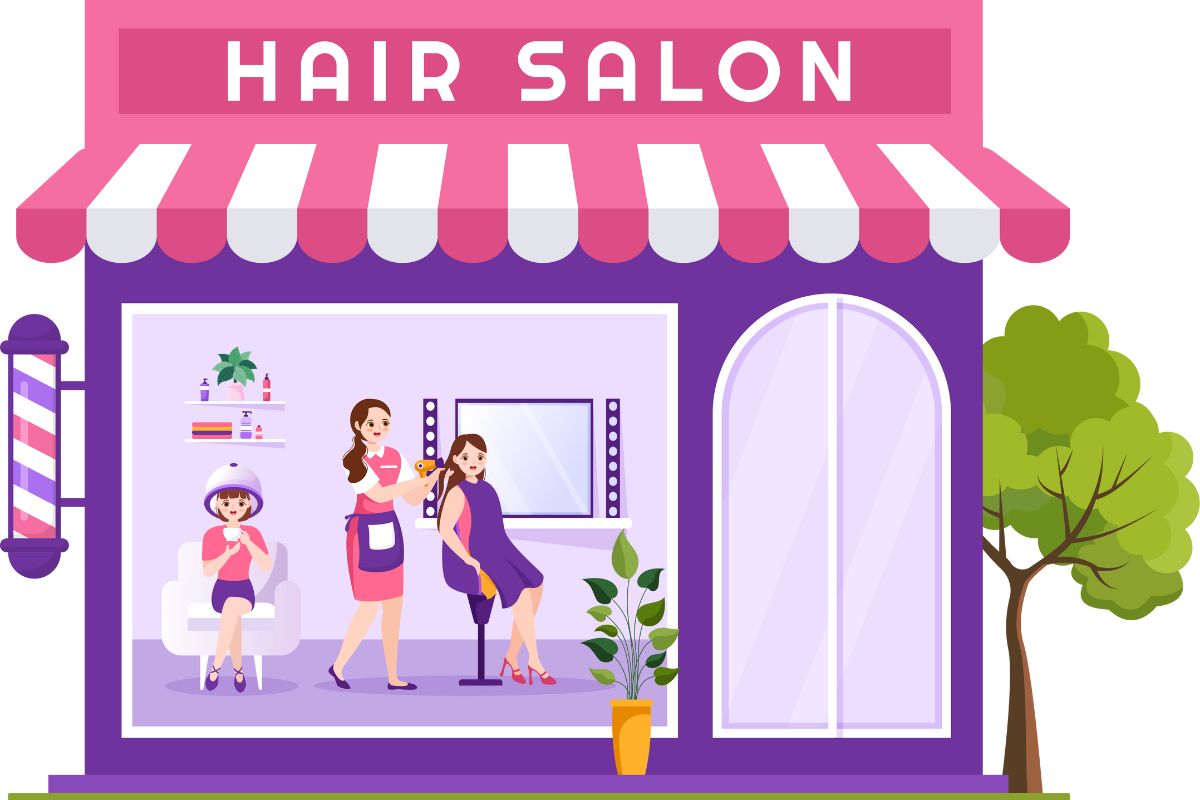 local hair salon storefront optimized for google my business and local seo