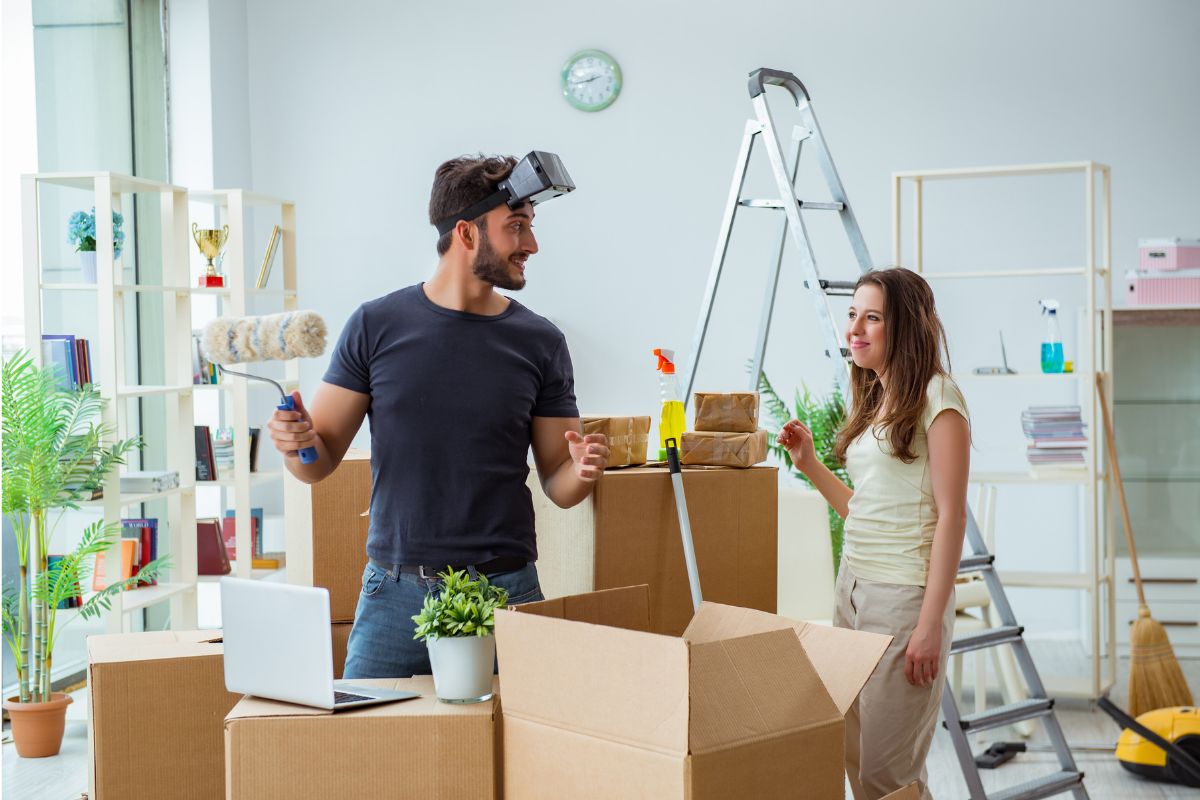 Moving services team assisting with home relocation and unpacking